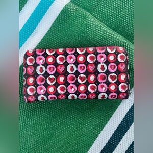 🥳✨ NWOT - Cupcake and Candy Heart Print Rose Petal Multi Zip Wallet - Women’s